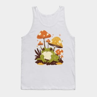 Cute Frog and Mushroom Garden Tank Top